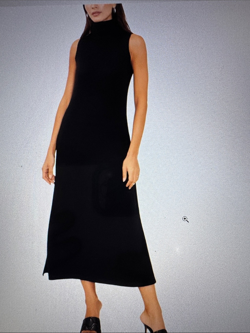 MSK midi sleeveless turtleneck sweater dress size L Orig $99